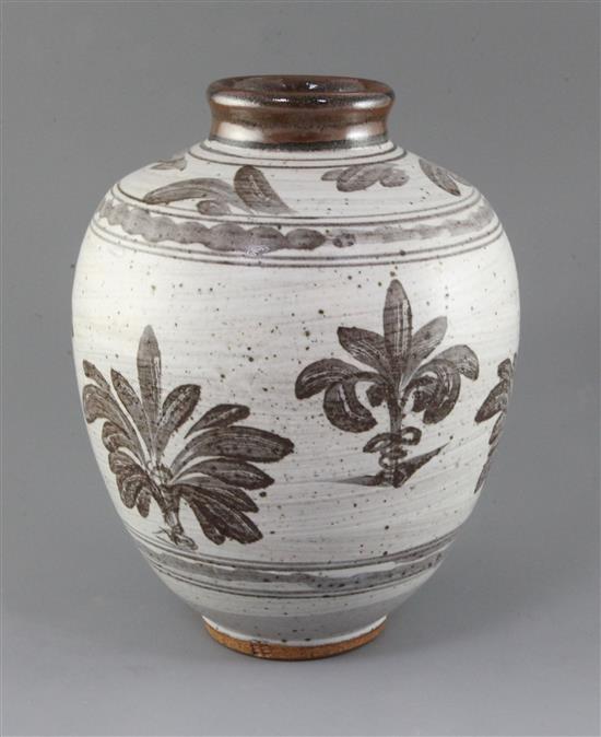 Malcolm Pepper (1937-80). A stoneware studio vase, 27.5cm